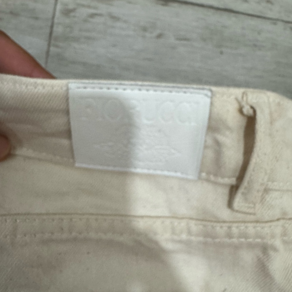 Like New Fiorucci Straight Leg Beige off white denim Jeans Angel Face - Picture 8 of 11